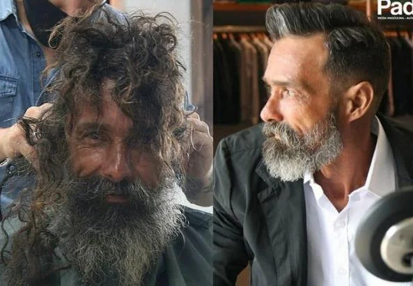 This Homeless Man Received a Haircut—See His Transformation!