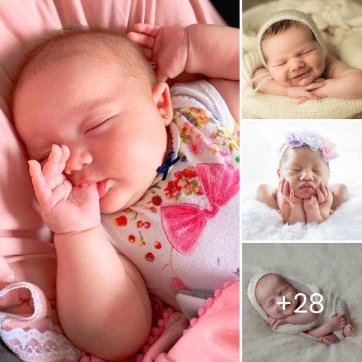 The Joyful Sight of a Baby Sleeping Peacefully with a Smile