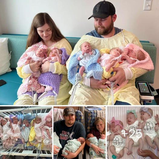Mississippi Couple Unveils First Photos of Quintuplets Aged Two Months, Celebrating Easter in NICU