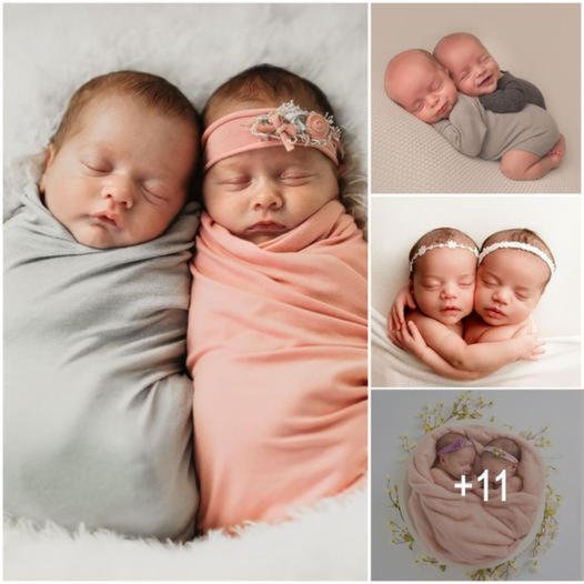 Serene Slumber of the Twins: Captivated by the Charm of the Lovely Boy and Girl, Bringing Immense Joy to Parents and Family