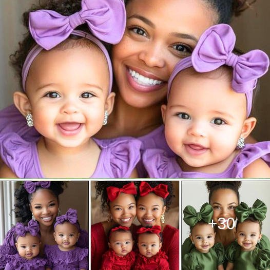 Happy Mother Shares Commemorative Photos with Her Beautiful Twins, Captivating Many